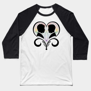 Two Gay Pride Grooms Inside an Elegant Heart Baseball T-Shirt